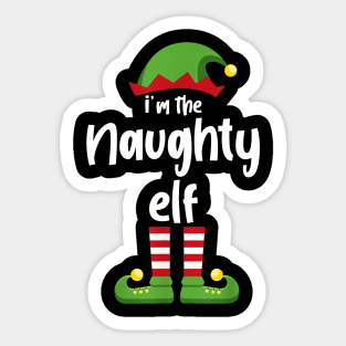 I'm The Naughty Elf Family Matching Christmas Pajama Gifts Sticker